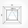 Okno typowe (O1) 565 x 535 mm białe