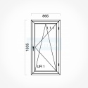 Okno typowe (O46) 865 x 1635 mm białe